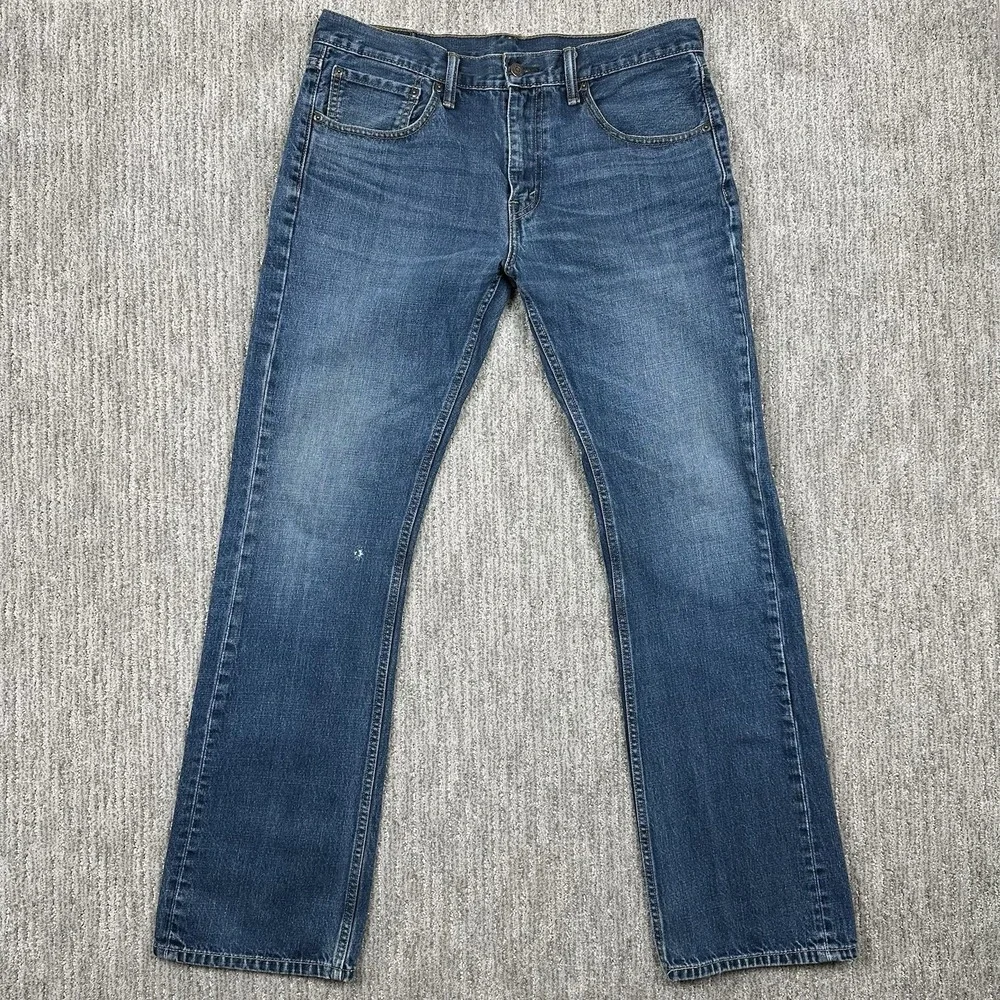 Levi's 527 Slim Bootcut Jeans Mens 34x34 Blue‎ Denim Low Rise Western Workwear